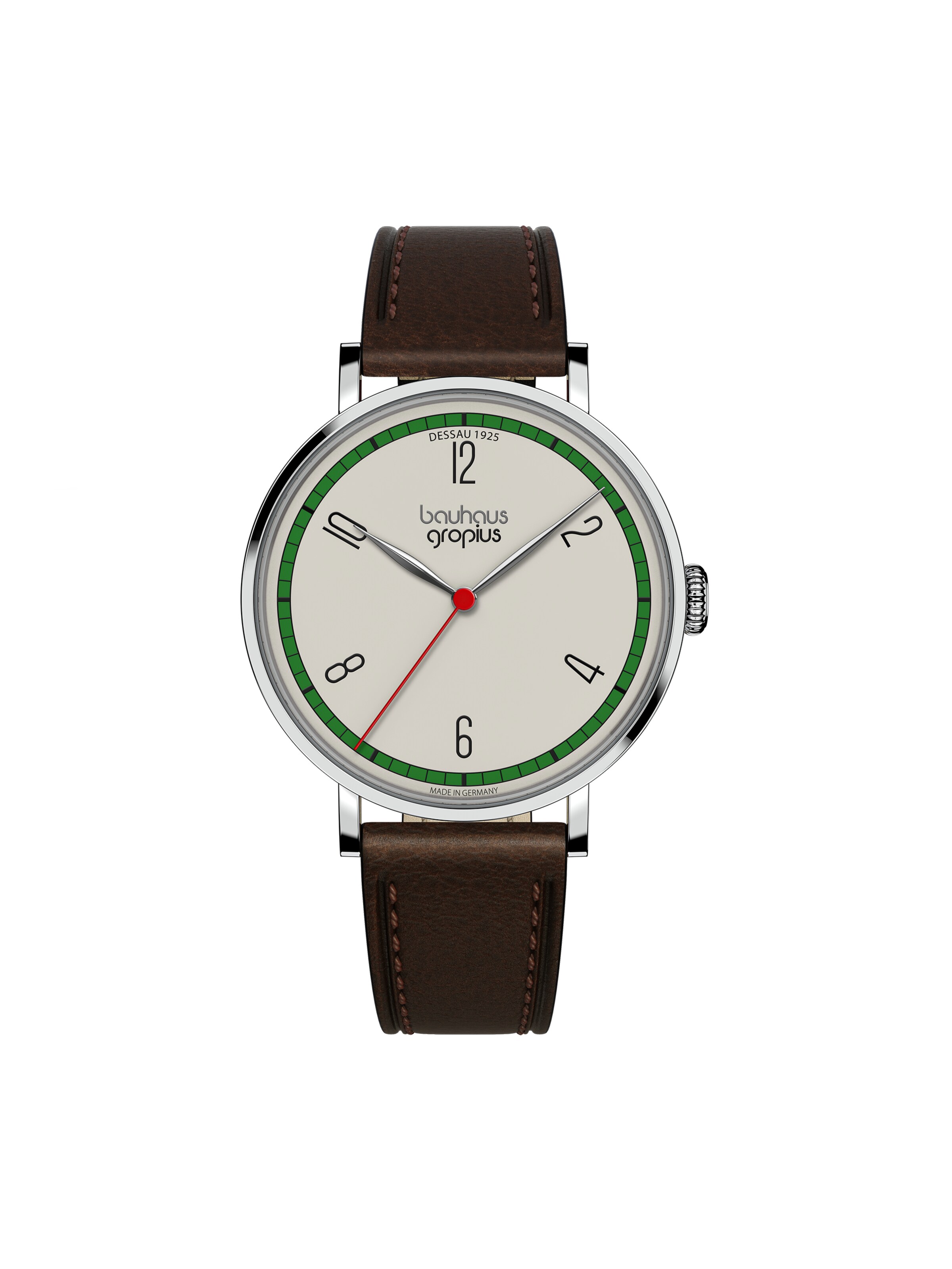 WALTER GROPIUS Analog Watch 'DESSAU 1925' in Beige: front