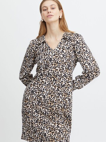 ICHI Shirt dress 'Kate ' in Brown