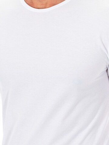 zd ZERO DEFECTS Onderhemd 'Long-Sleeved T-Shirt Egyptian Cotton' in Wit