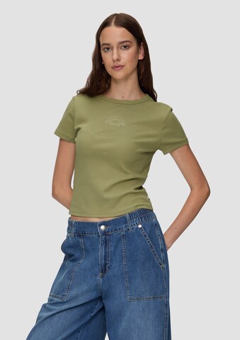 QS Shirt in Groen: voorkant