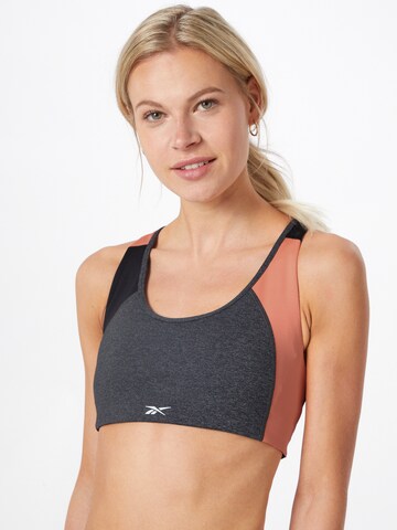 Reebok Bustier Sport bh in Grijs: voorkant