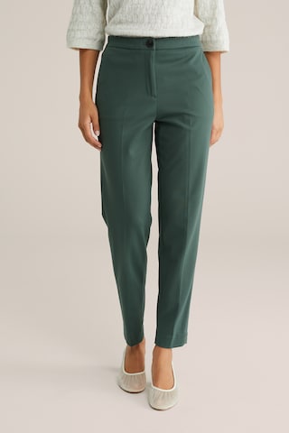 WE Fashion Slimfit Hose in Grün: Vorderseite