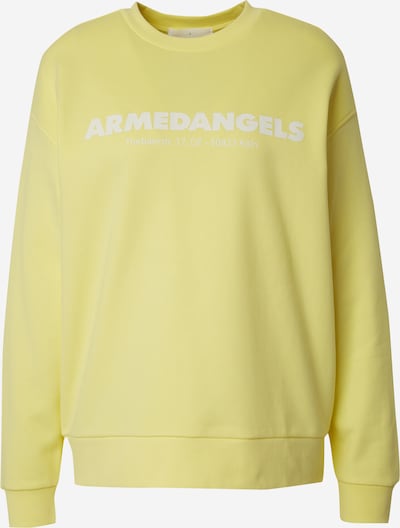 ARMEDANGELS Sweatshirt 'ARIN' (GOTS) in limone / weiß, Produktansicht
