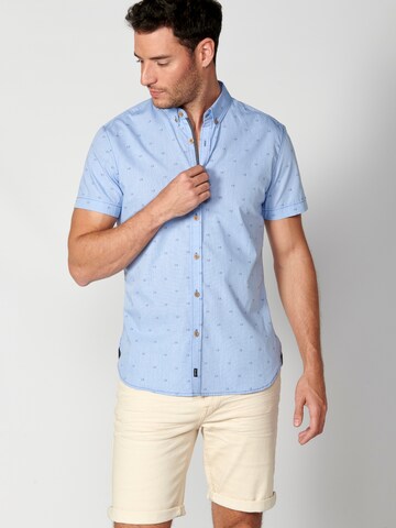KOROSHI Regular fit Button Up Shirt in Blue