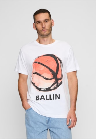 MT Men Shirt 'Ball' in White: front