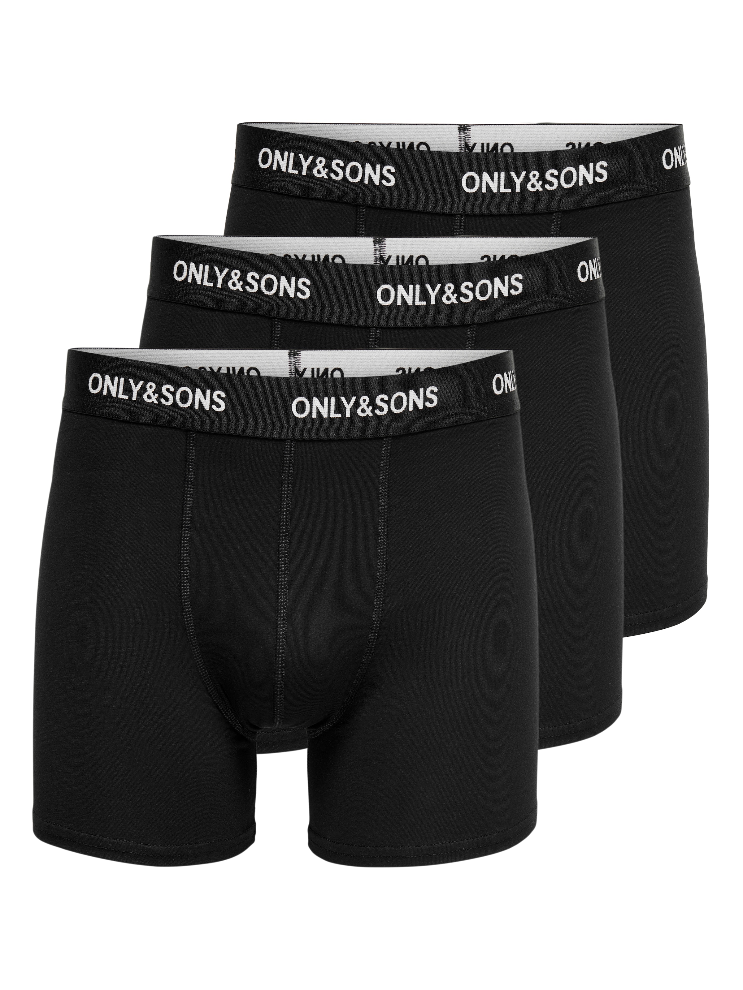 Only & Sons - Calzoncillo boxer 'ONSFitz' en negro: frente