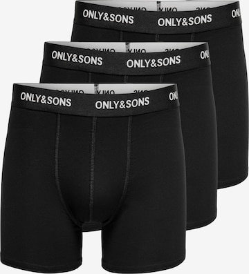 Only & Sons Bokserishortsit 'ONSFitz' värissä musta: etupuoli