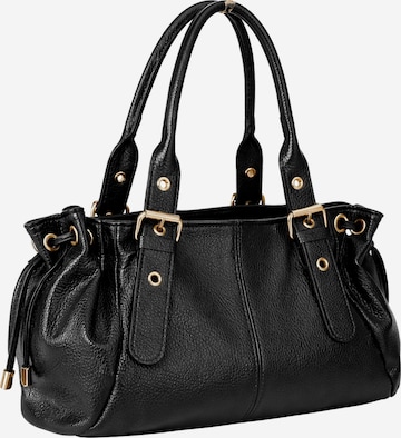 COLLEZIONE ALESSANDRO Schultertasche 'Bergamo' in Schwarz: Vorderseite