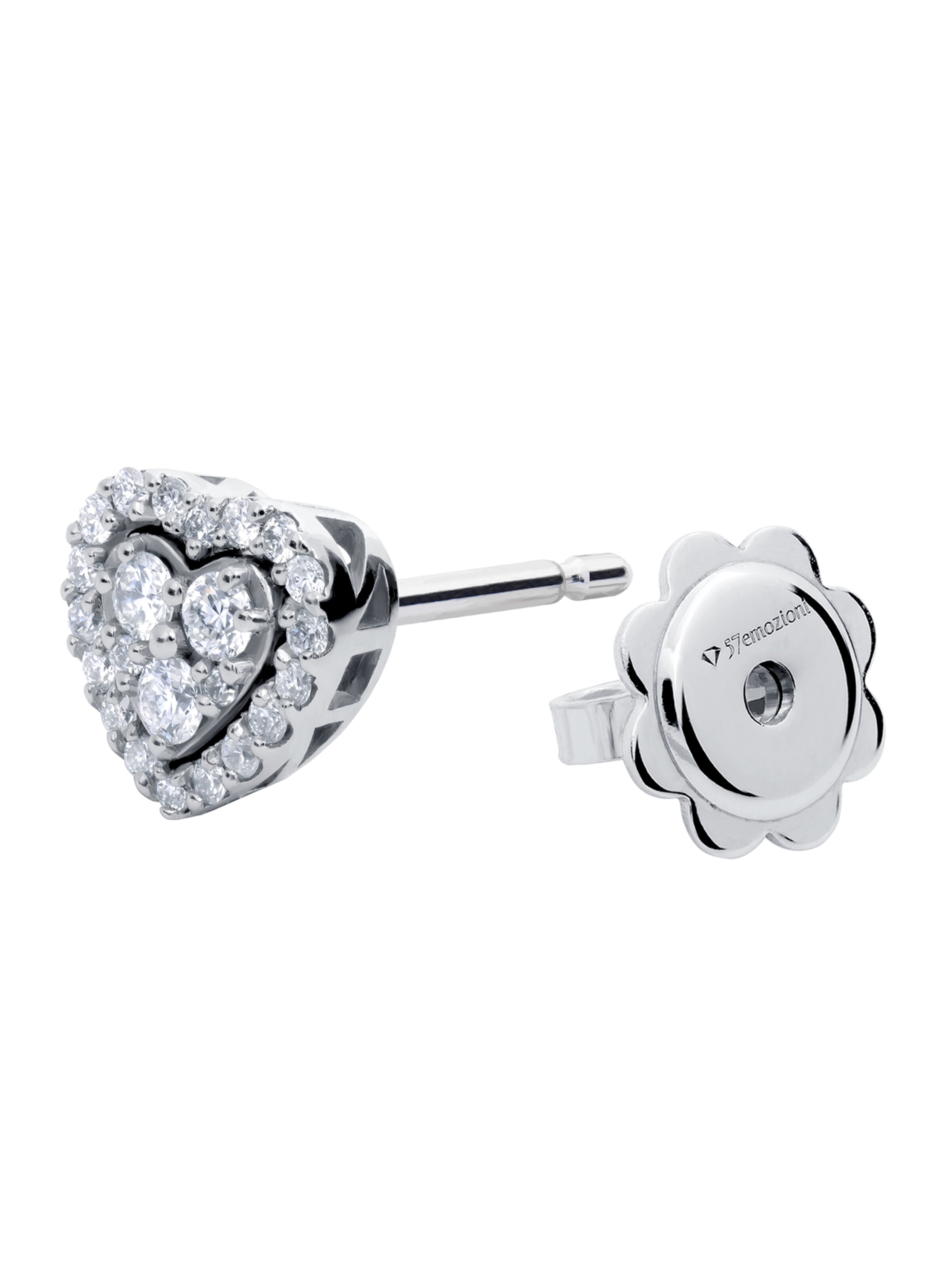 57emozioni Oorbellen 'Diamond' in Zilver