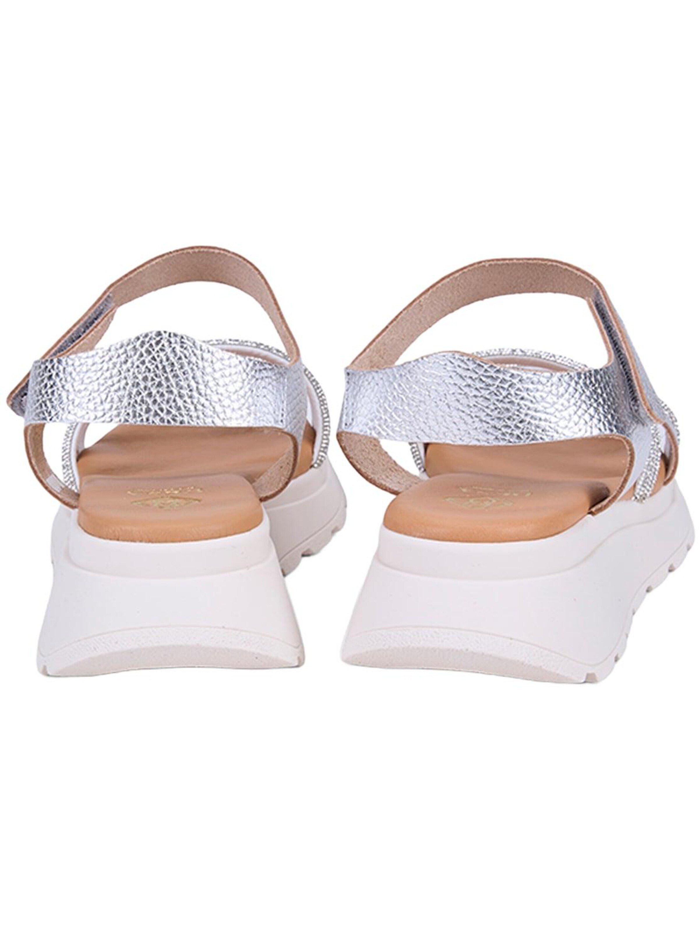 Desa - Sandalias 'DESA Damen-Keilsandalen aus Leder mit Steindetails' en plata