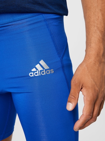 ADIDAS SPORTSWEAR Skinny Sporthose 'Techfit ' in Blau