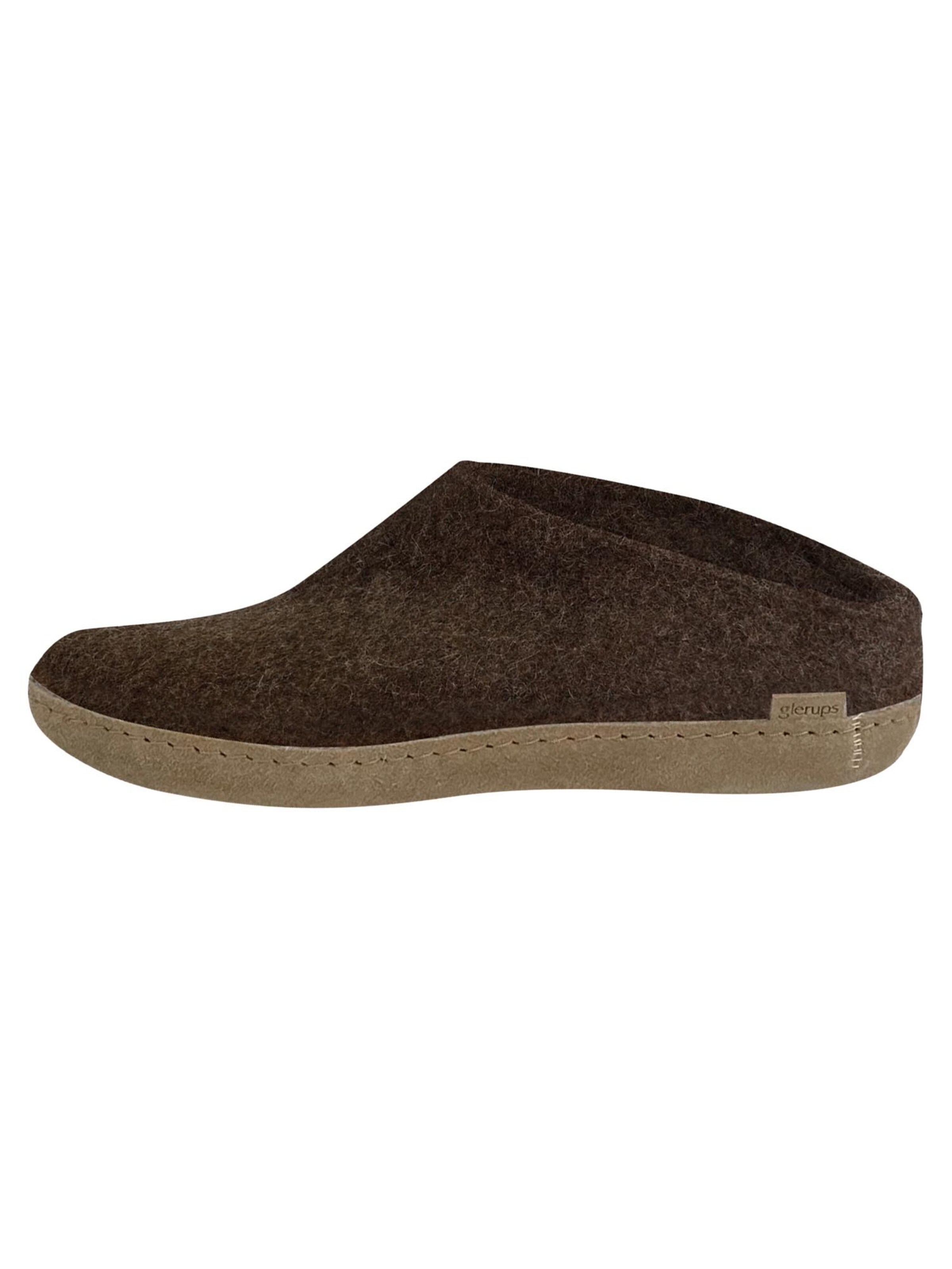 Glerups Slippers 'Classic' in Brown: front