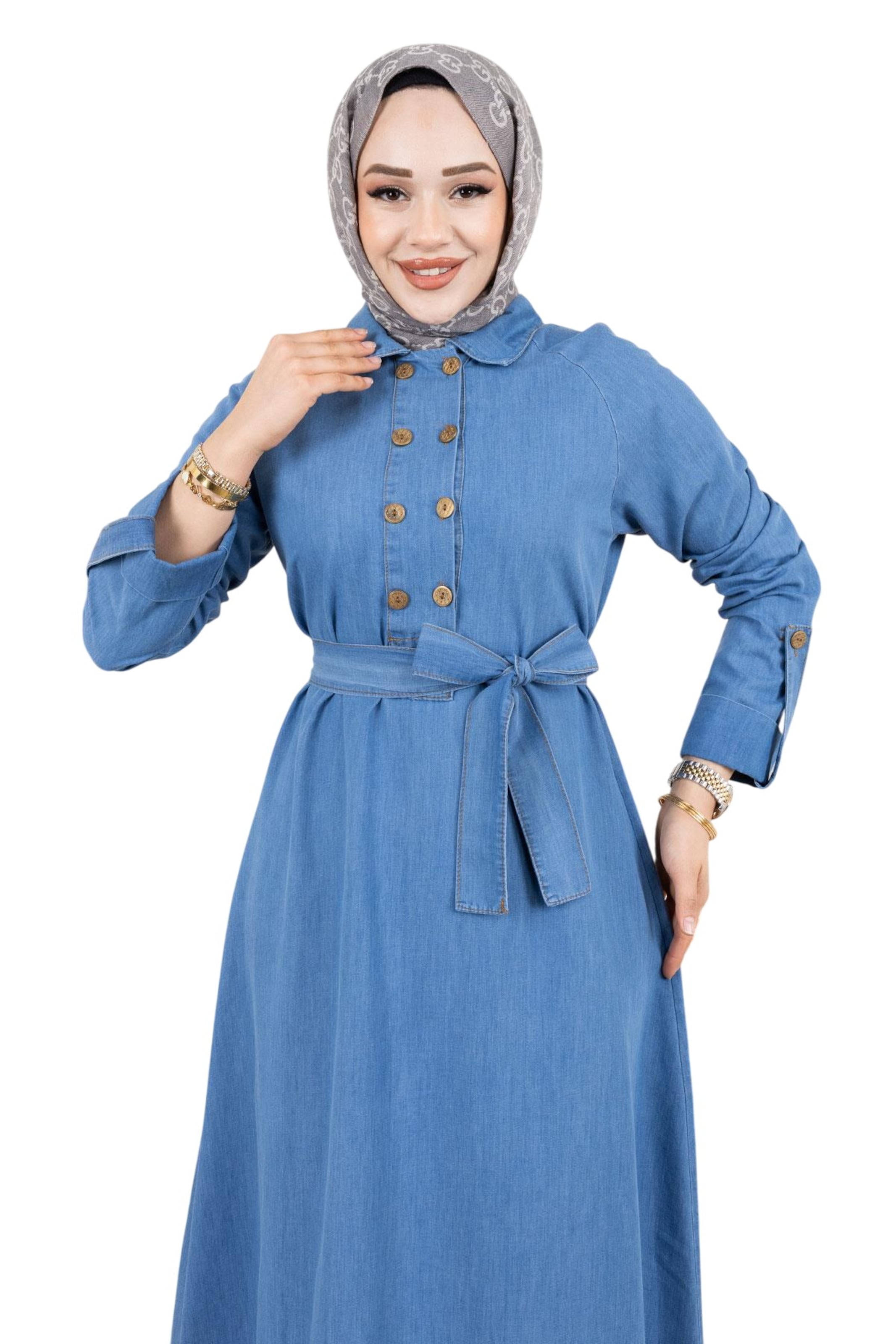 MODAMIHRAM Kleid in Blau