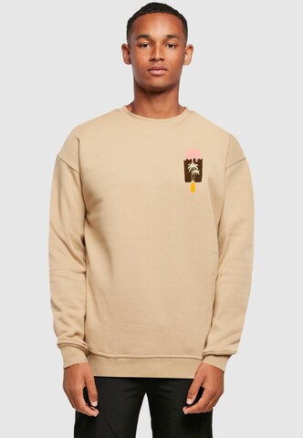 Sweat-shirt 'Summer - Icecream' Merchcode en beige : devant