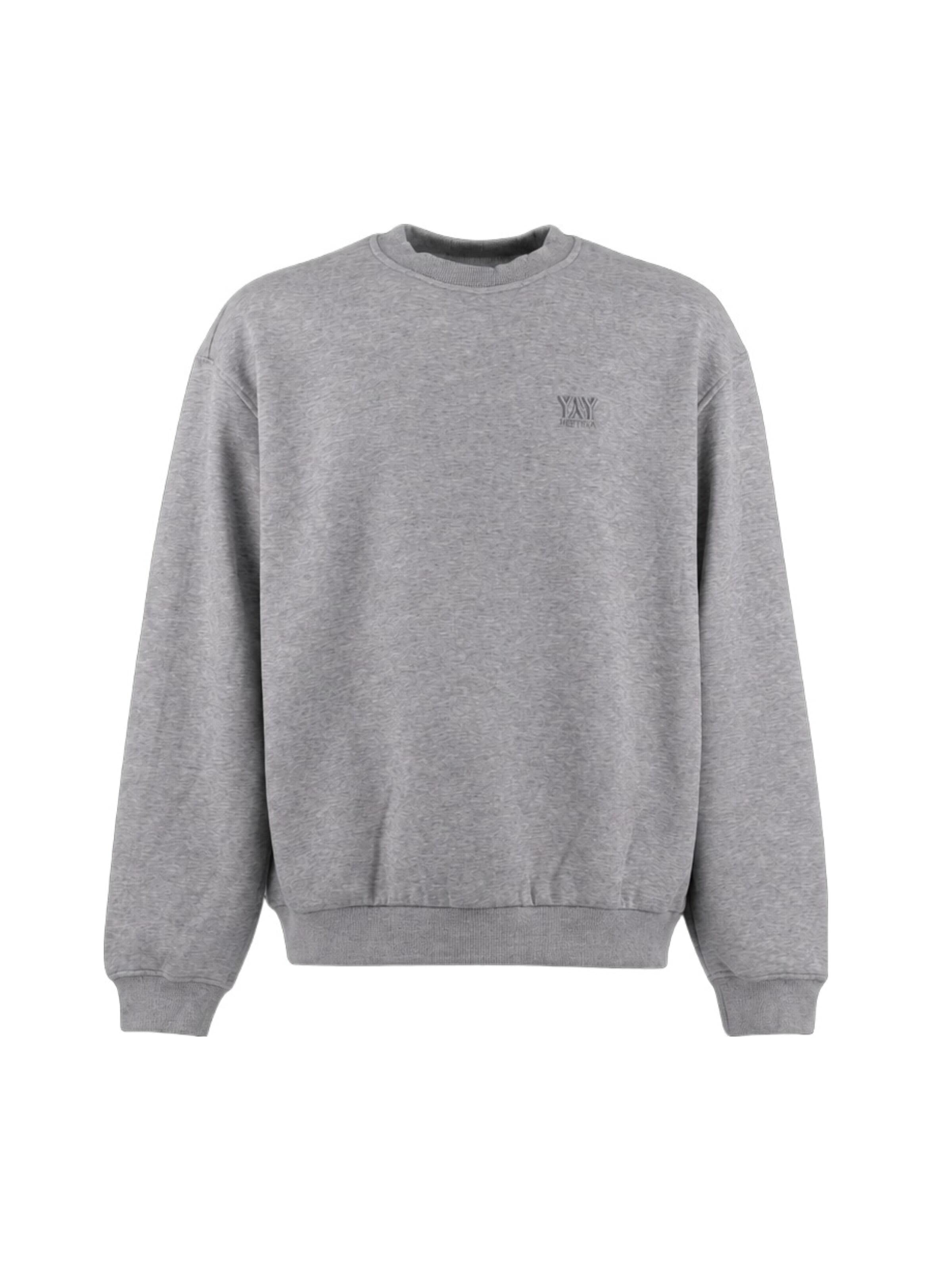 HEFTYKA Pullover 'CREW NECK LOOSE FIT'‌ in Grau: Vorderseite