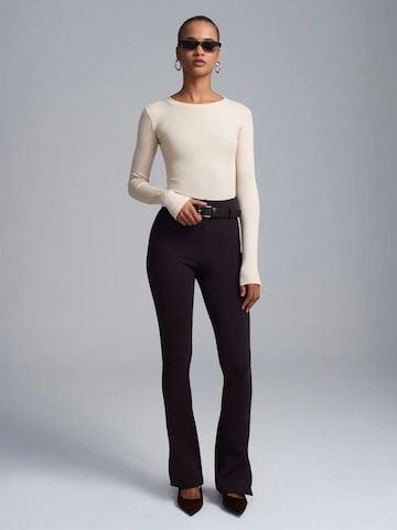 Dilvin Shirt bodysuit in Beige