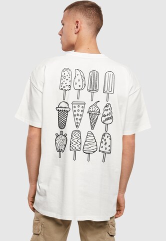 Merchcode Tričko 'Ice Cream' - Biela: predná strana