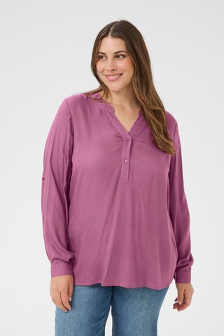 KAFFE CURVE Bluse 'KCSida' i pink: forside