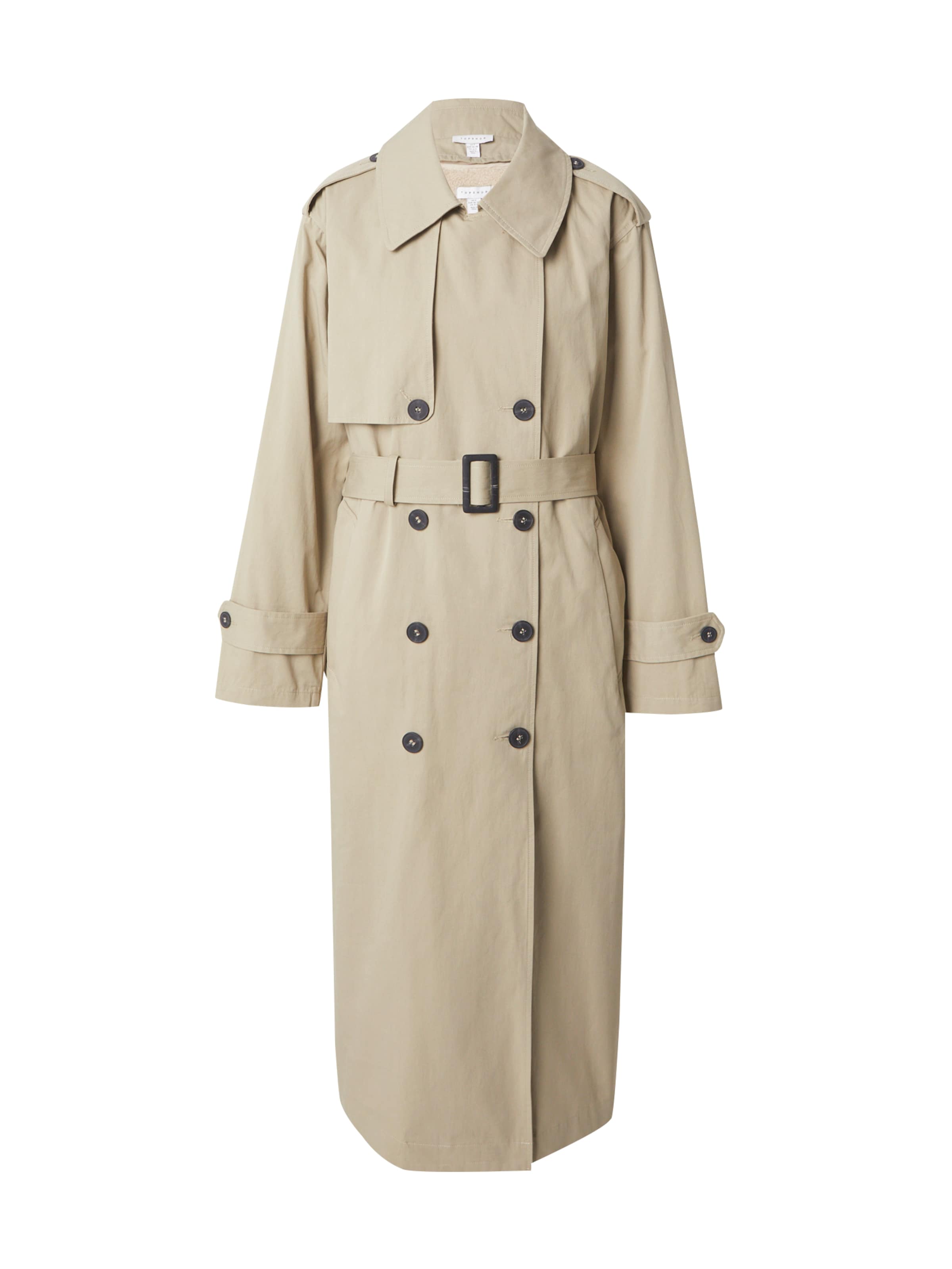 Manteau mi-saison TOPSHOP en beige : devant