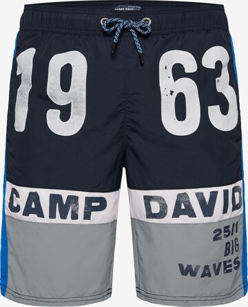 CAMP DAVID Board Shorts in Blue: front