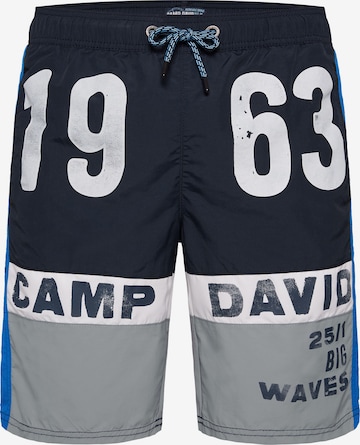 CAMP DAVID Board Shorts in Blue: front