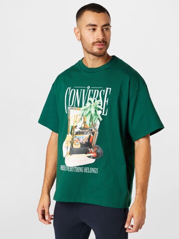 CONVERSE Shirt 'Hidden Treasures' in Green: front