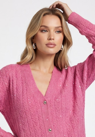 faina - Casaco de malha 'Festive' em rosa