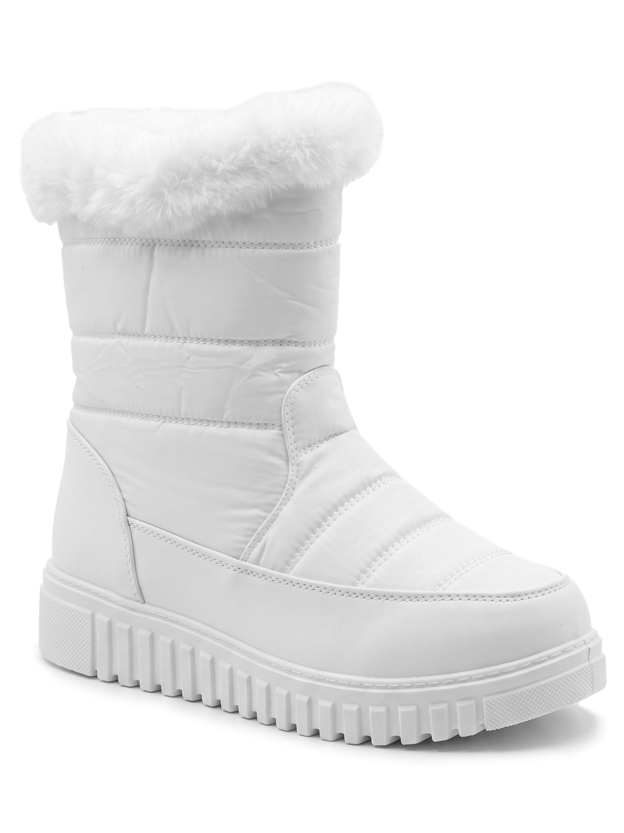 Lucky Z Ankle Boots 'Waterproof Cozy Snow Boot'‌‌‌‌‌ in Weiß: Vorderseite