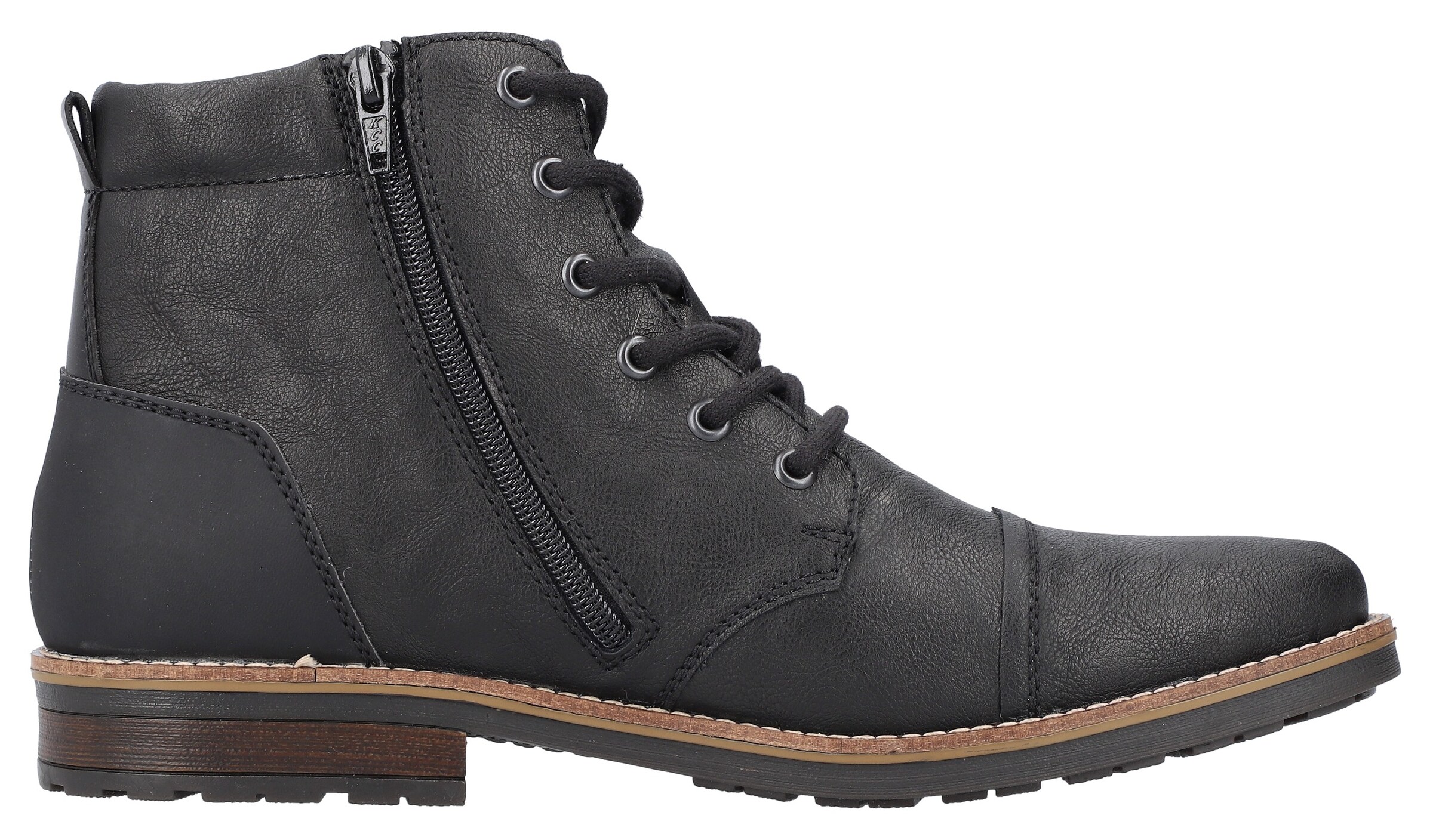 Rieker Lace-Up Boots in Black