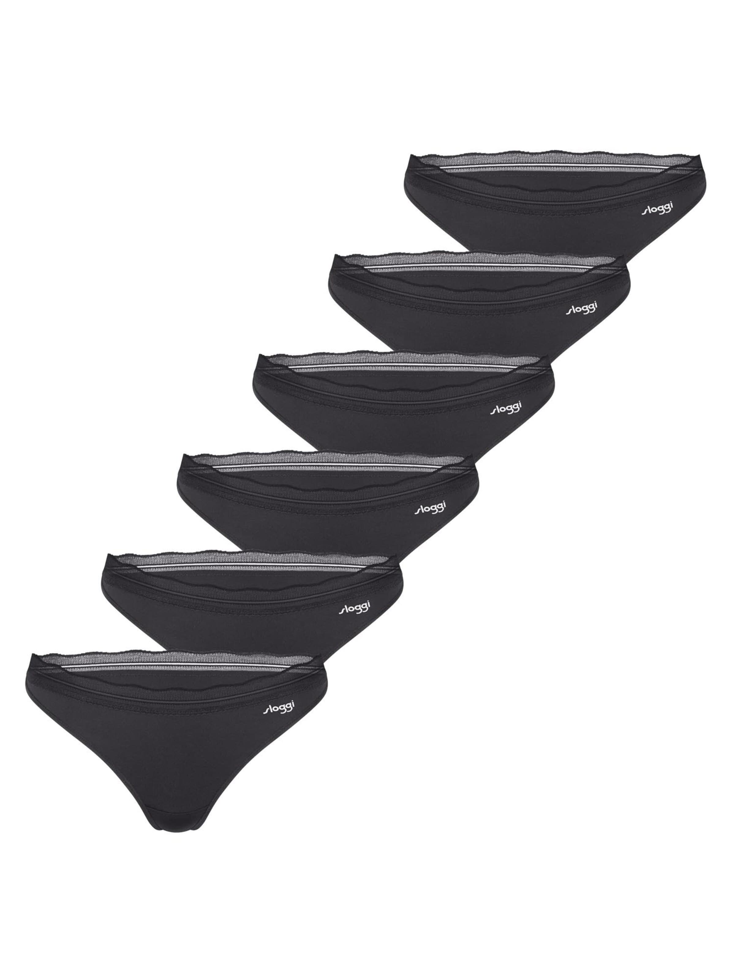 SLOGGI String 'Go Blush'‌‌‌‌‌ in Schwarz: Vorderseite