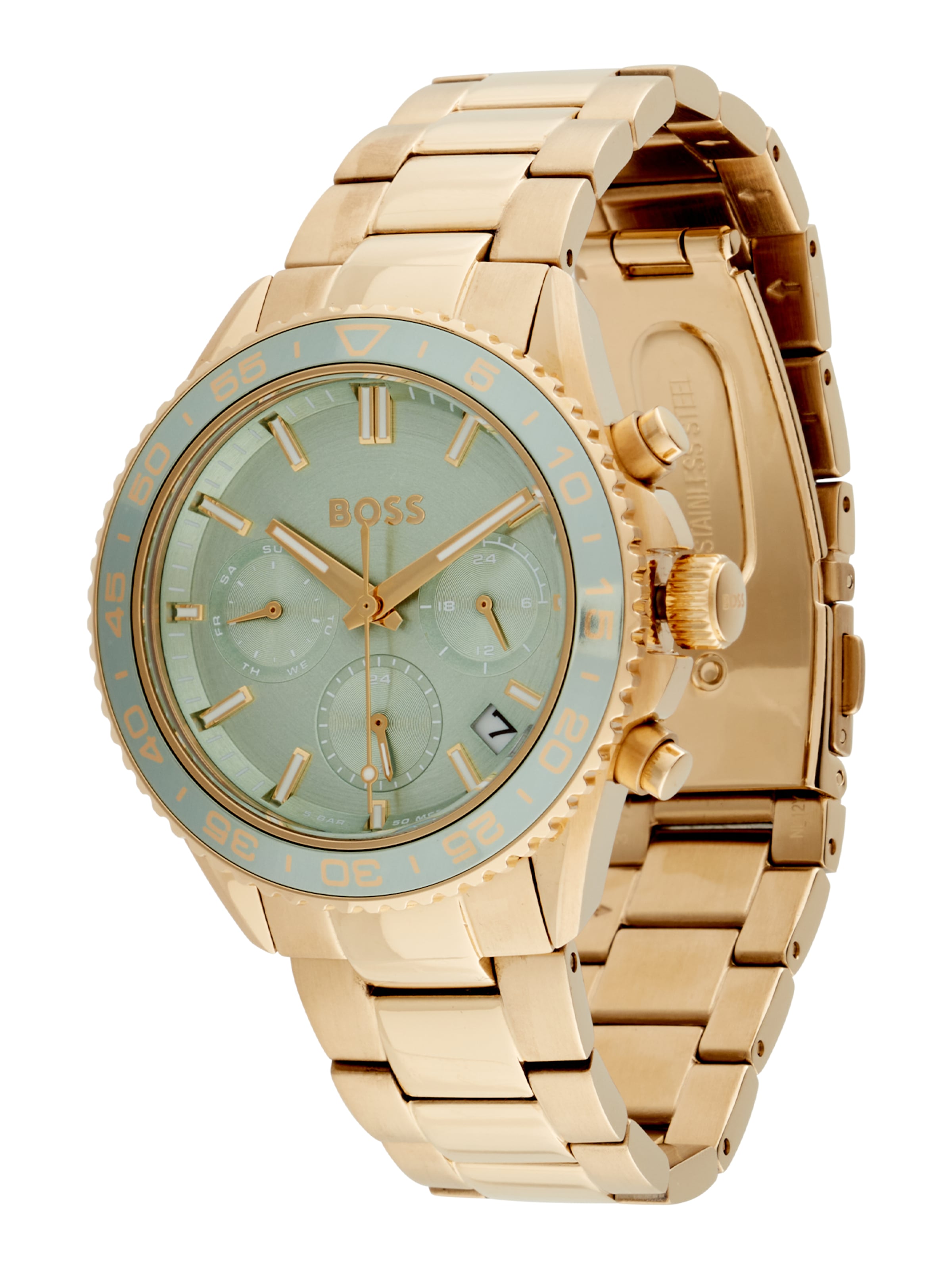 BOSS Analoogkell 'RUNNER FOR HER', värv Kuld: eest vaates