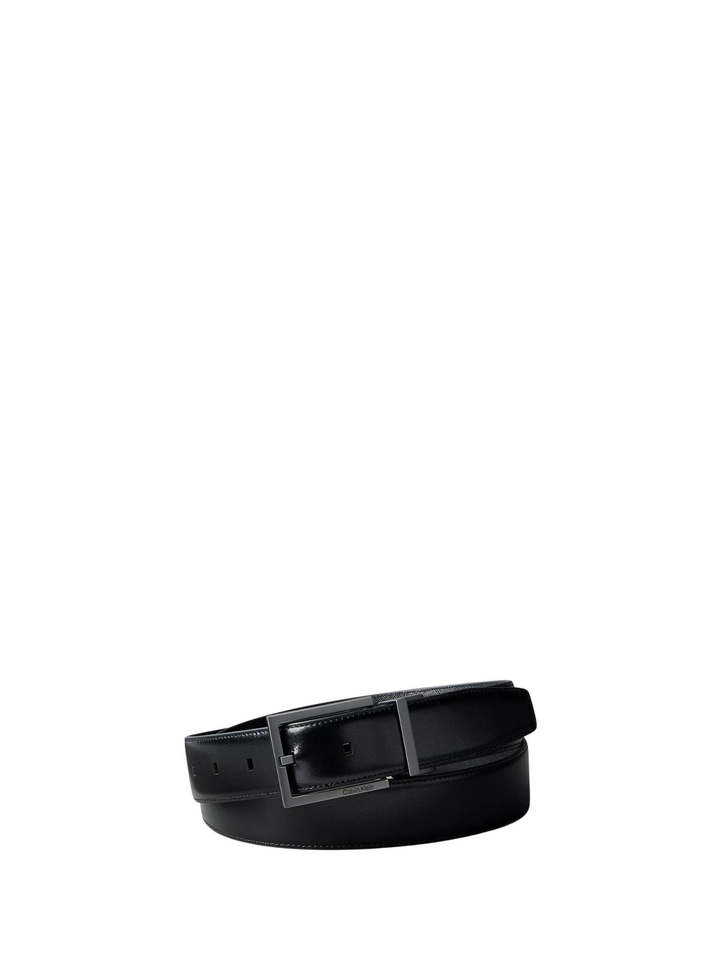 Calvin Klein Riem 'CALVIN KLEIN SQUARE BUKLE 32MM REV/ADJ CINTURA' in Zwart: voorkant