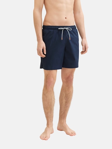 TOM TAILOR DENIM Board Shorts in Blue: front