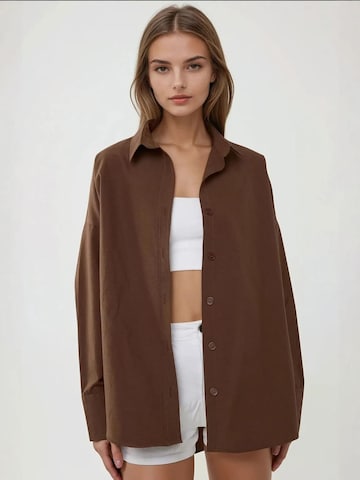 Camicia da donna di Hiccup in marrone: frontale