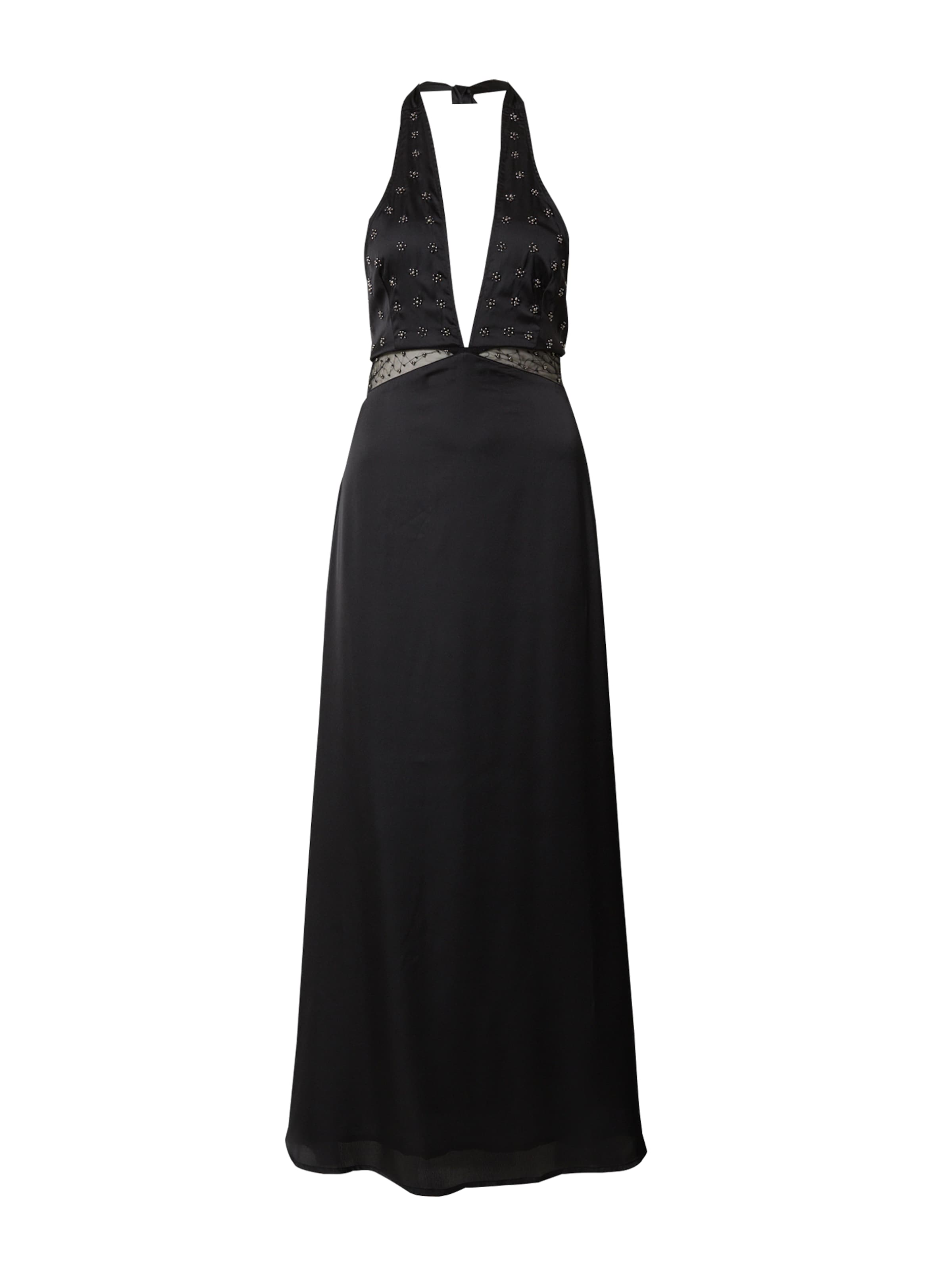 Nasty Gal Večerna obleka | črna / srebrna barva, Prikaz izdelka