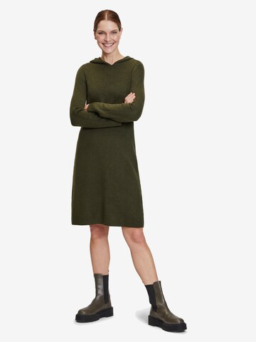 Cartoon Knitted dress in Green: front