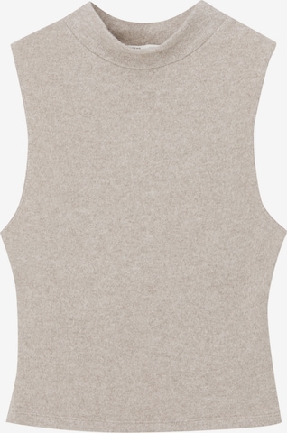 Pull&Bear Knitted Top in Beige: front