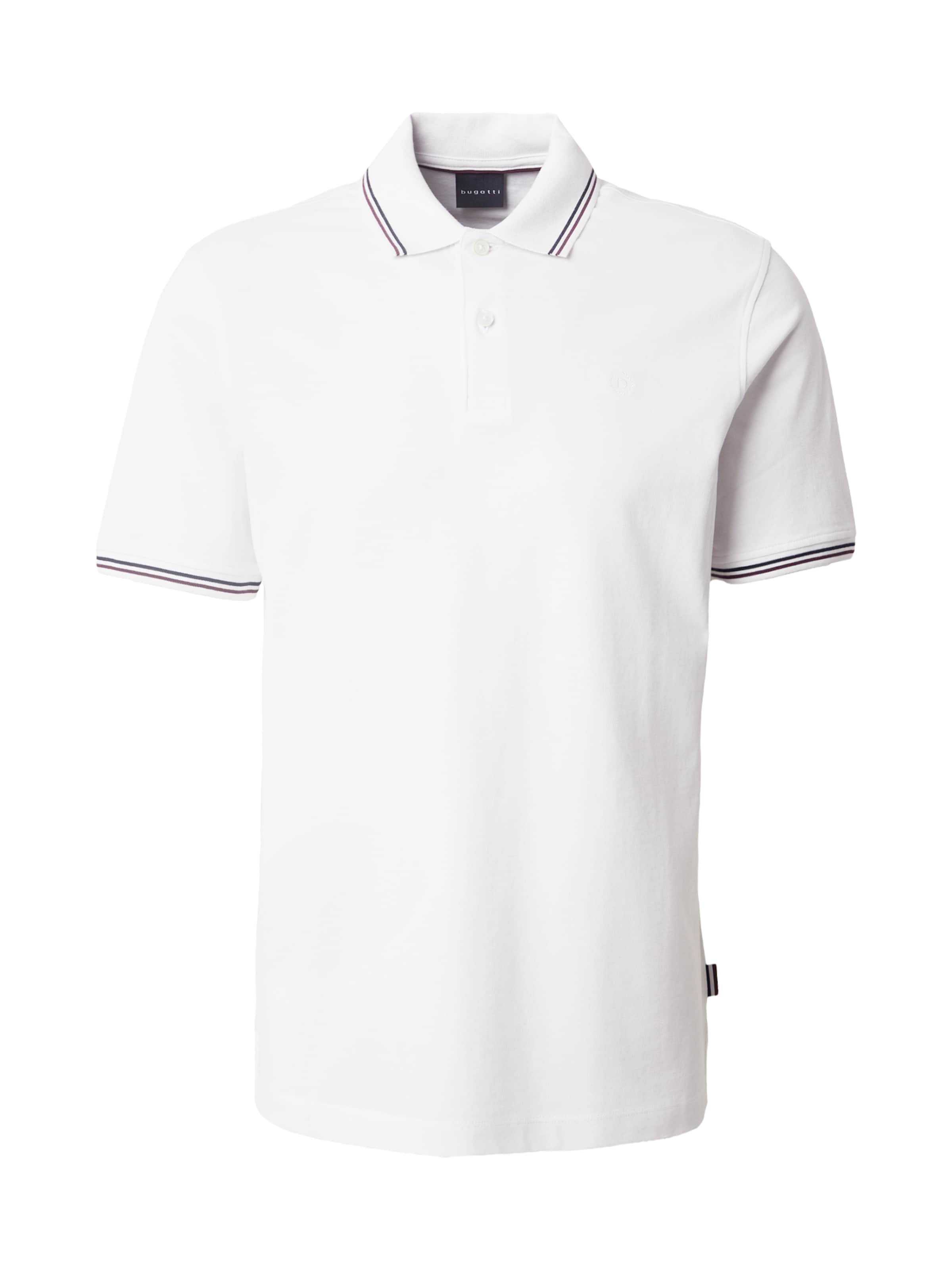 T-Shirt bugatti en blanc : devant