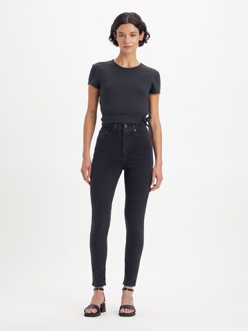 LEVI'S ®Skinny Traperice 'Retro High Skinny' - crna boja: prednji dio