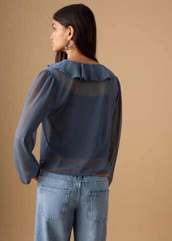 MANGO TEEN Bluse 'Ranch' in Blau