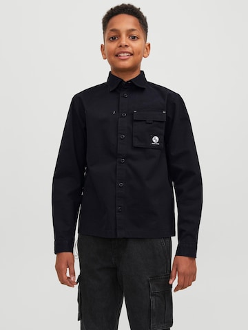 Jack & Jones Junior Regular fit Πουκάμισο 'Dust' σε μαύρο: μπροστά