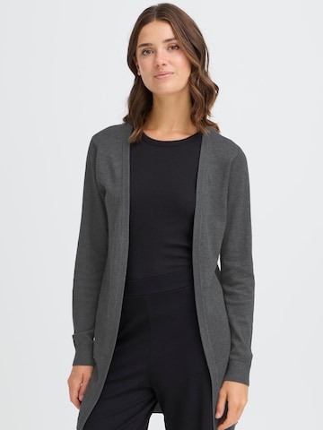 Oxmo Gebreid vest ' OXAIDA LONG ' in Grijs