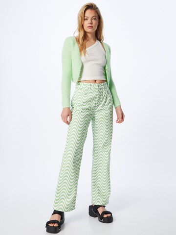 The Ragged Priest Wide leg Jeans 'PRISM' in Groen