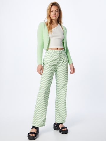 Wide Leg Jean 'PRISM' The Ragged Priest en vert