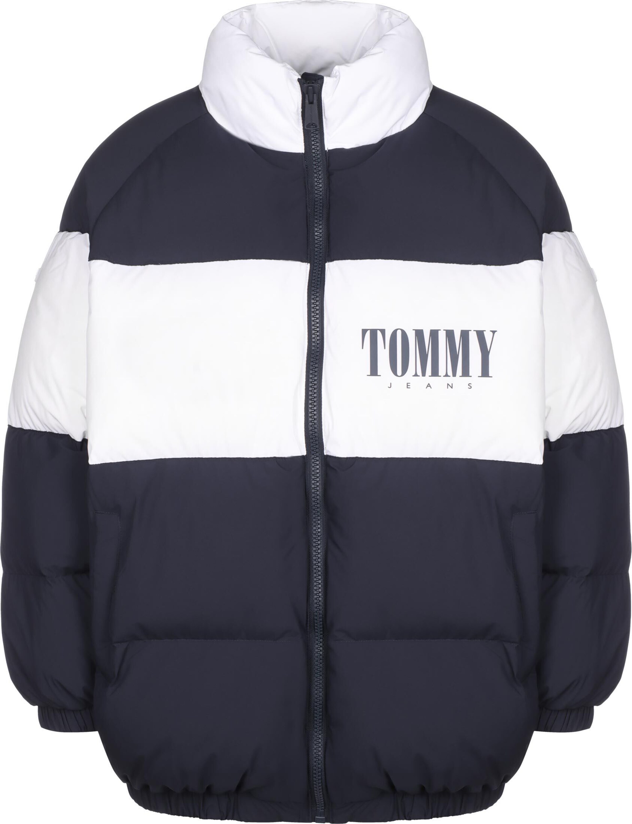 Tommy Jeans Zimní bunda – modrá: přední strana
