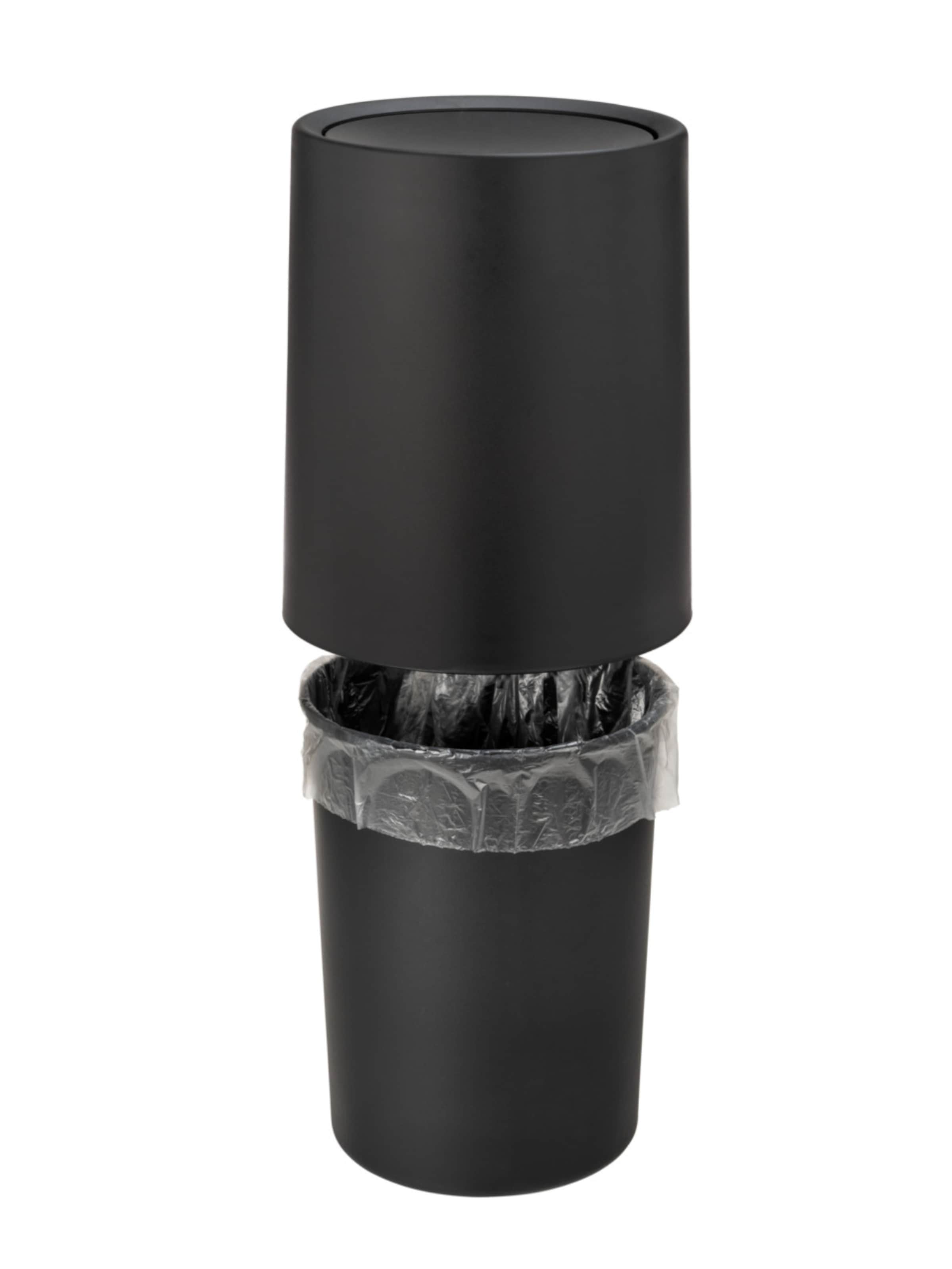 Wenko Schwingdeckeleimer 'Atri' 6 L in Schwarz