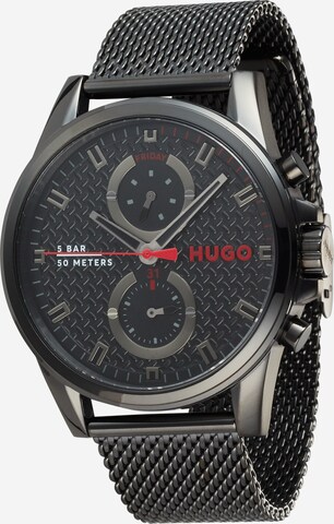 HUGO Zegarek analogowy w kolorze czarny: przód