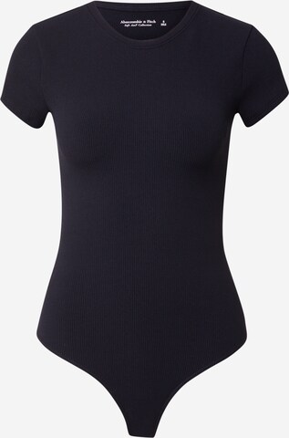 Abercrombie & Fitch Bodi majica | črna barva: sprednja stran