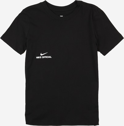 122-128 dydžio Marškinėliai 'OFFICIAL' iš Nike Sportswear, spalva – juoda / balta, Prekių apžvalga