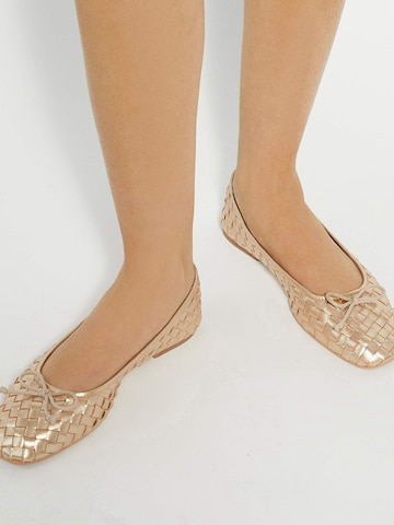 Ballerines Dune LONDON en or